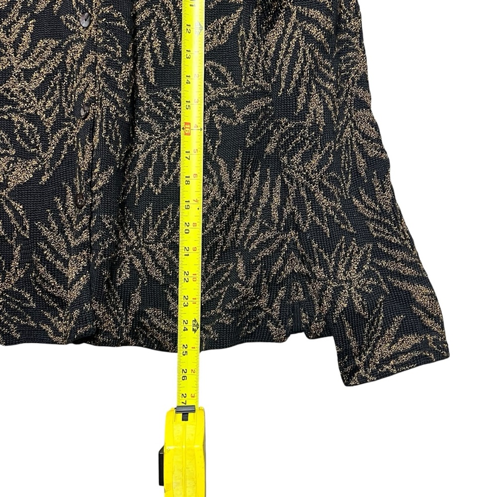 Peruvian Connection Black Copper Button Front Pim… - image 5